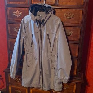 Large gray Avalanche lightweight/windbreaker style jacket.